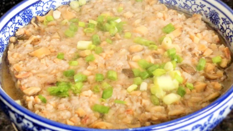 Steam Minced Pork with Dried Squid “土鱿蒸肉饼”