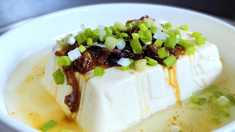 Steamed Tofu Chinese Style | 葱油豆腐