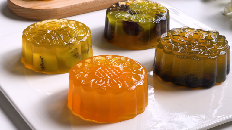 Honey Fruit Tea Agar-agar Jelly Mooncake | 水果茶燕菜果冻月饼