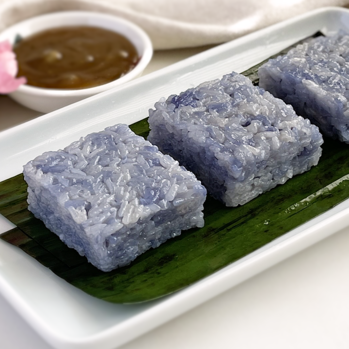 Pulut Tai Tai Recipe | Pulut Tekan Recipe | 藍花咖椰糯米糕食谱