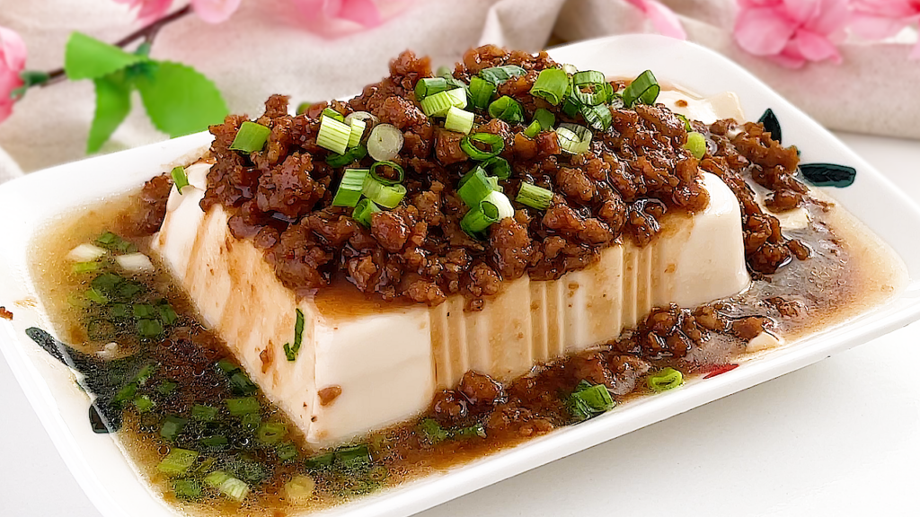 Steamed Tofu with Minced Pork