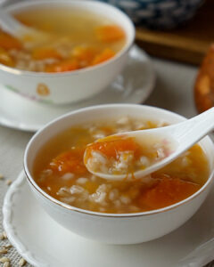 Pumpkin and Barley Dessert Soup