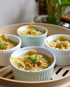 Steamed Dumplings in a Bowl; Dumpling Recipe; Wanton Recipe
