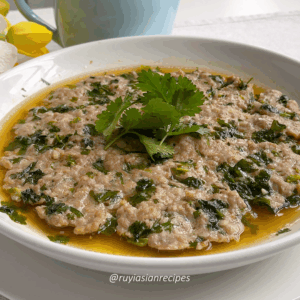 Steamed Minced Pork with Coriander_Steam Recipes_Minced Pork Recipes