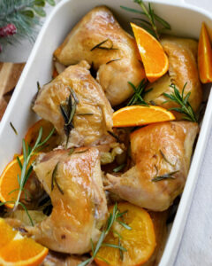 Roast Whole Chicken Legs with Orange