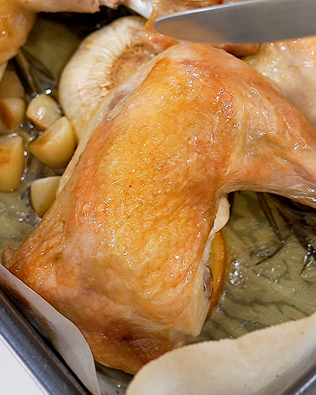 Roast Chicken with a Light and Fragrant Orange Sauce (Christmas Special)