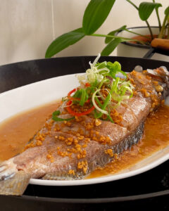 Steam Whole Fish with Fragrant Soy Sauce