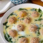 Steamed Meatballs with Spinach