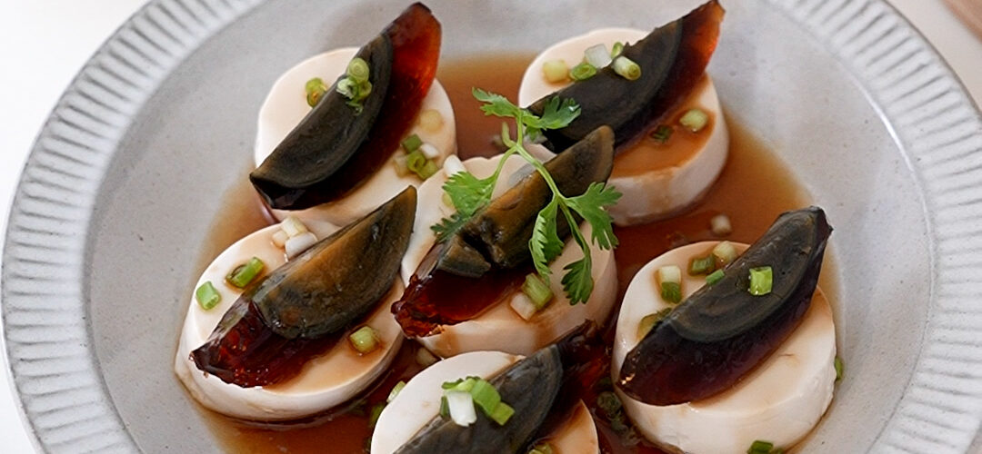 Steamed Tofu with Century Eggs
