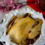 Steamed Herbal Chicken wrapped in Baking Paper