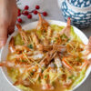 Steamed Prawns on Egg White with Crispy Garlic