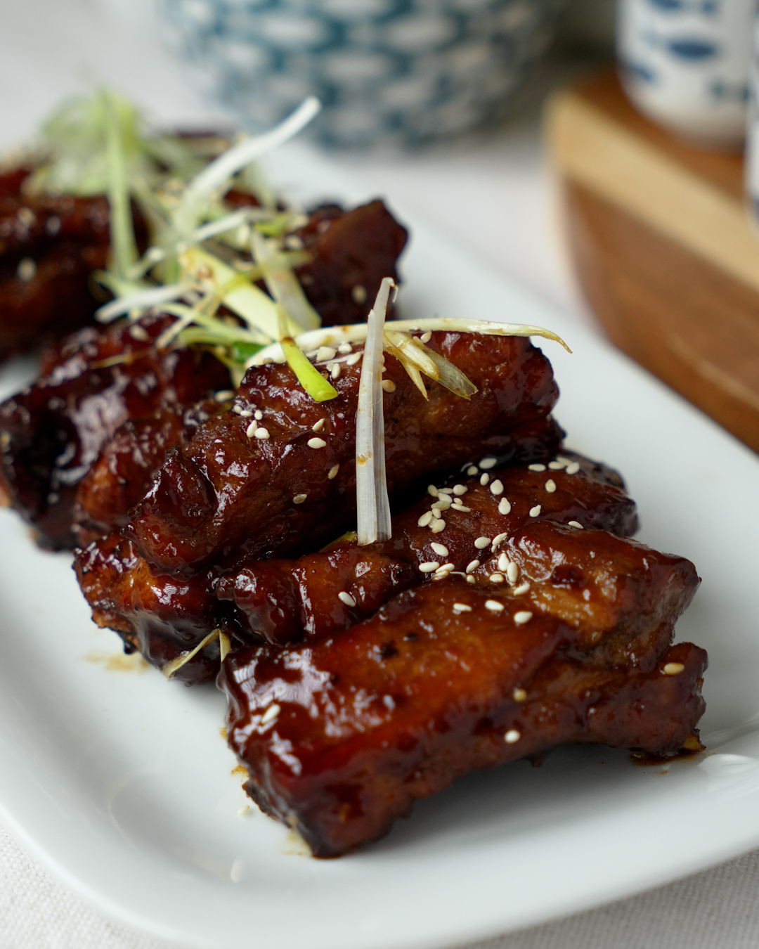 Sticky Sweet Honey Pork Ribs with Sesame Seeds