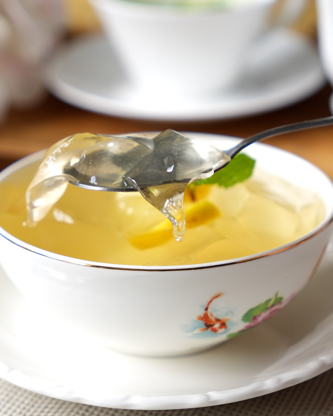 Aiyu jelly with osmanthus honey dessert drink, chilled and ready to serve